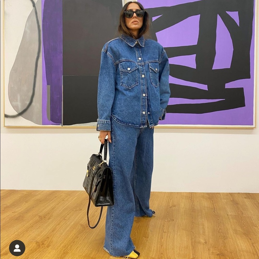 On sale Zara oversized denim shirt - Picture 4 of 16